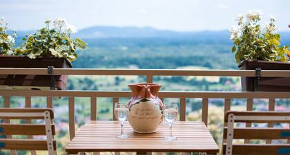 Peaceful paradise among vineyards with charming balcony view. River Kolpa nearby