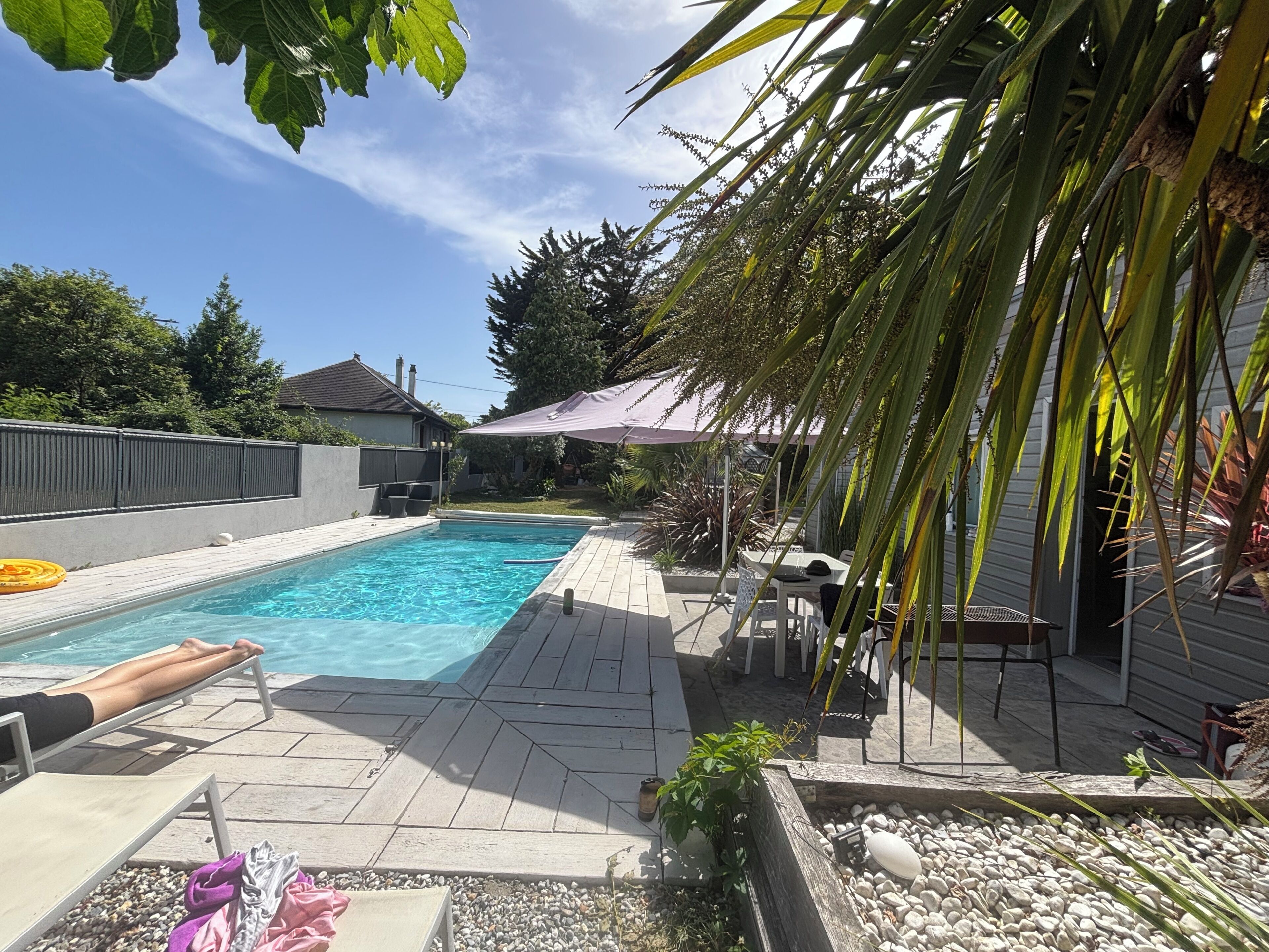 Piscine extérieure, piscine chauffée