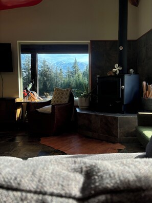 Smart TV, fireplace, books - Ashford cabin,Mt. Rainier view. Private river access, 17 acres, 5 mi to MRNP (Ashford)