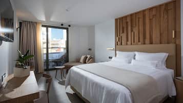 Junior Suite | Seprai katun Mesir, seprai premium, bantalan ekstra lembut, dan minibar