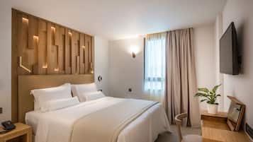 Phòng Deluxe | Bộ trải giường bằng vải cotton Ai Cập, bộ đồ giường cao cấp