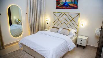 Apartamento superluxo | 4 quartos, roupas de cama de algodão egípcio, roupas de cama premium