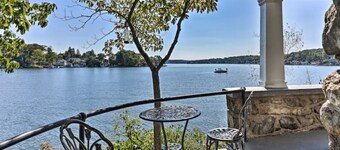 Fully accessible lake-house on its own island.
