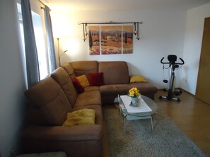 TV, books, music library