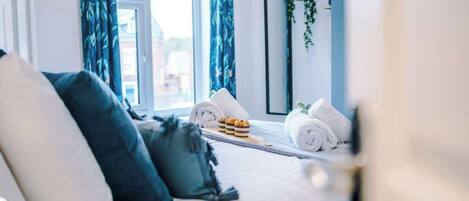 3 bedrooms, iron/ironing board, travel cot, WiFi