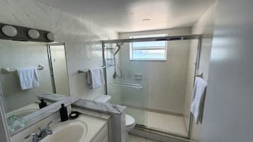 Free toiletries, hair dryer, towels, soap