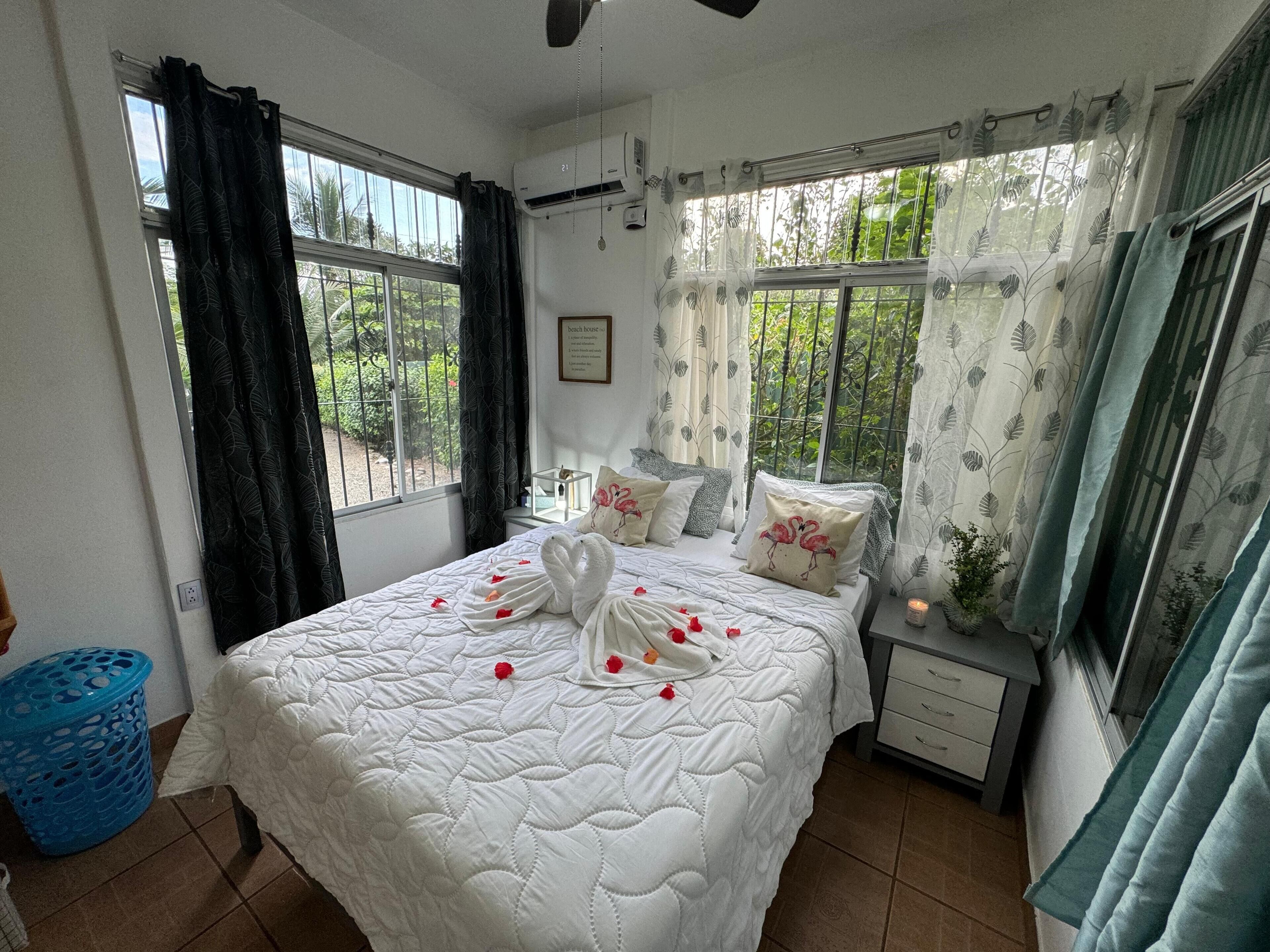 2 bedrooms, iron/ironing board, WiFi, bed sheets