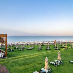 Private beach, beach bar