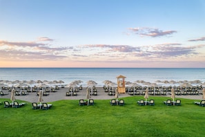 Private beach, beach bar