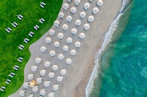 Private beach, beach cabanas, sun loungers, beach umbrellas