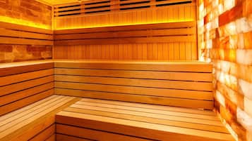 Indoor pool, open 8:00 AM to 8:00 PM, pool loungers