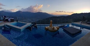 Outdoor pool, a heated pool