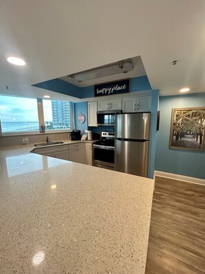 Fridge, microwave, oven, stovetop - Oceanfront Condo with 2 Balconies |Seawatch NT 311 (Myrtle Beach)