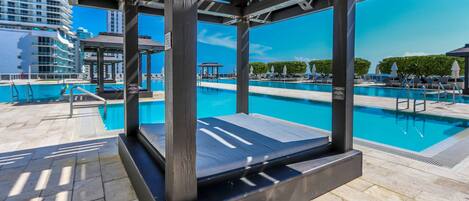 Outdoor pool, a heated pool