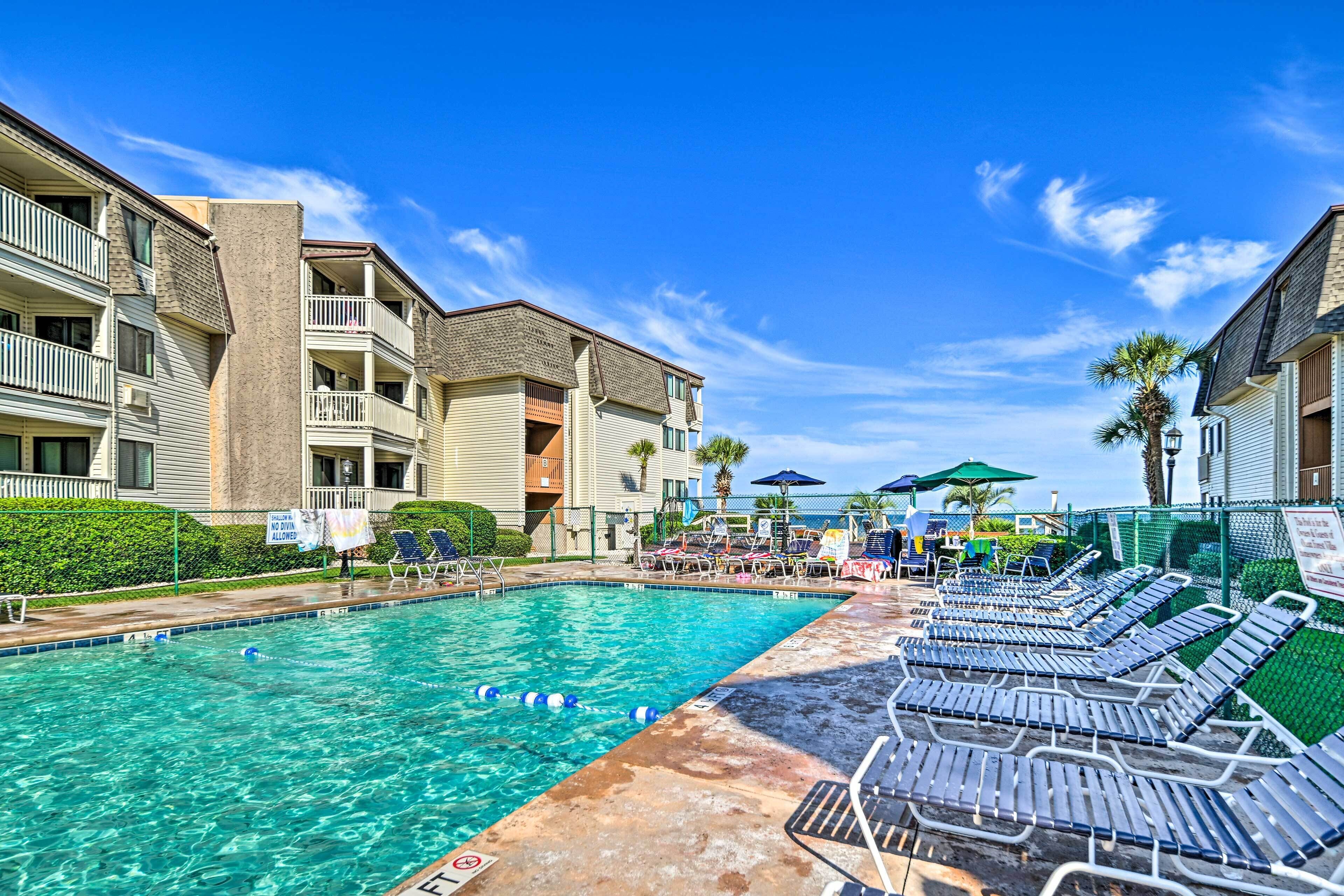 Ocean-View Myrtle Beach Condo: Walk To Beach