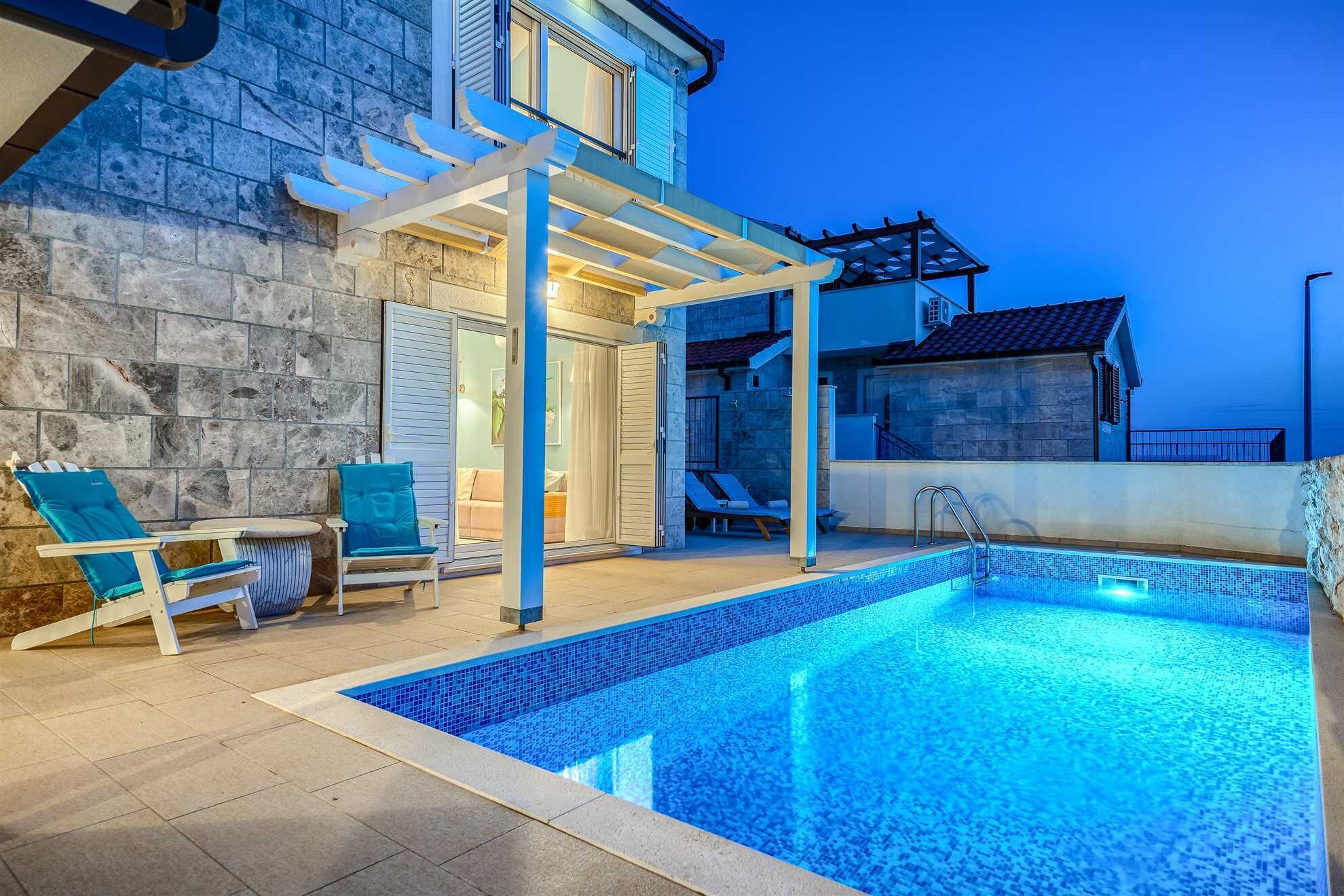 A heated pool