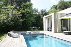 A heated pool