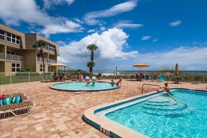 Pool - Quality walkout unit, Steps from the sand, Ocean Views from living room  (Saint Augustine Beach Florida)