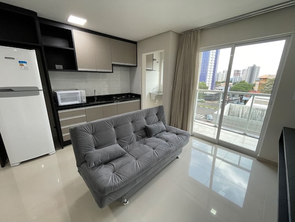 Balcony - Novo Central 2 Quartos Wifi Garagem (Foz do Iguaçu)