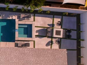 Outdoor pool, a heated pool