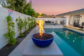 Outdoor pool, a heated pool