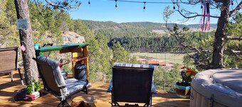 Eagle's Nest Cabin / Sibley4 Tent combo @EvansCliff hot tub canyon views