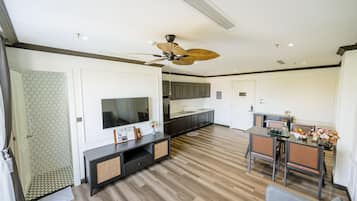 Basic Apartment | Living area | 52-inch Smart TV with digital channels, TV