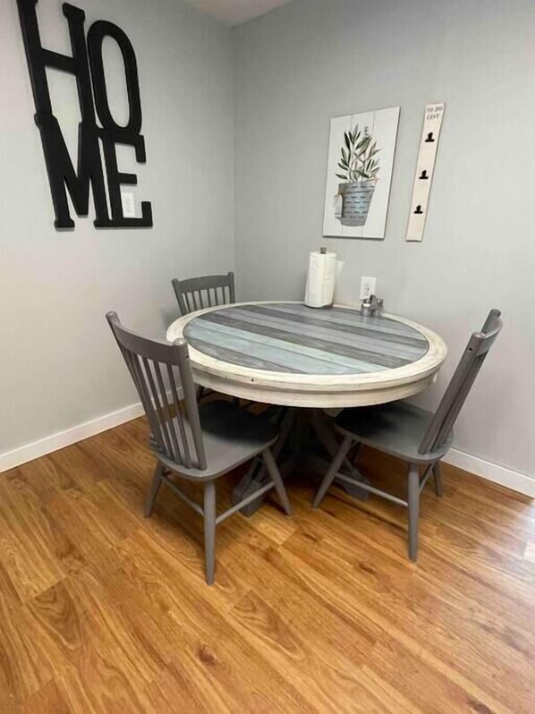 Dining room table in kitchen