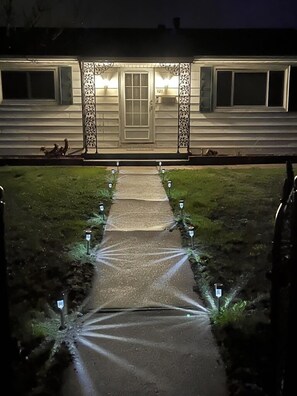 Well lit at night