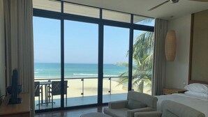 Vila luxo, 3 quartos, piscina particular, vista para a praia | 3 quartos, roupas de cama premium