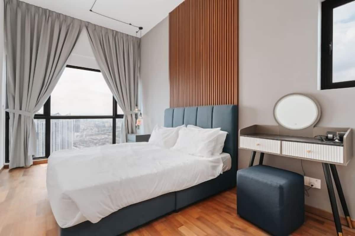 1 bilik tidur, langsir/tirai gelap terus, seterika/papan seterika
