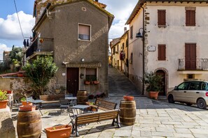 Outdoor dining - Apartment "Casa Pereta" with Private Terrace & Wi-Fi (Magliano in Toscana)
