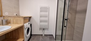 Shower, hair dryer