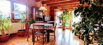 Cozy log cabin by the forest with large garden