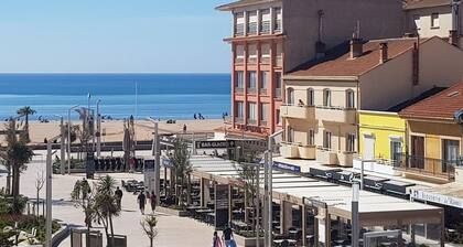 Studio climatisé, balcon, proche plage et commerces