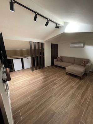 Family Penthouse, Balcony | Living area | 80-inch LCD TV with satellite channels