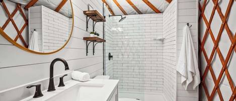 Een douche, een haardroger