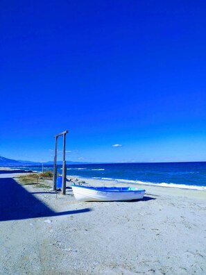 Sun-loungers, beach towels