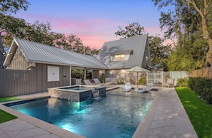 A heated pool
