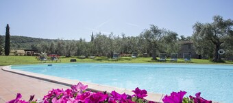 Il Castello Apartment in Farmhouse with swimming pool overlooking Lake Trasimeno