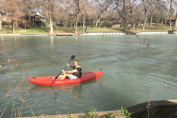 Kayaking the river is so much fun. 4 available for guests (life jackets please)