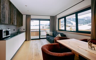 Luxury Apartment | Living area | 55-inch flat-screen TV with cable channels, TV