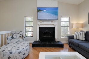 Smart TV, foosball, books