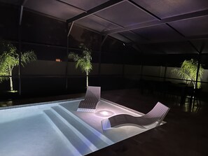 Outdoor pool, a heated pool