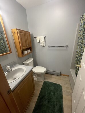 Towels, soap, shampoo, toilet paper