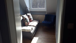 TV, DVD player, books