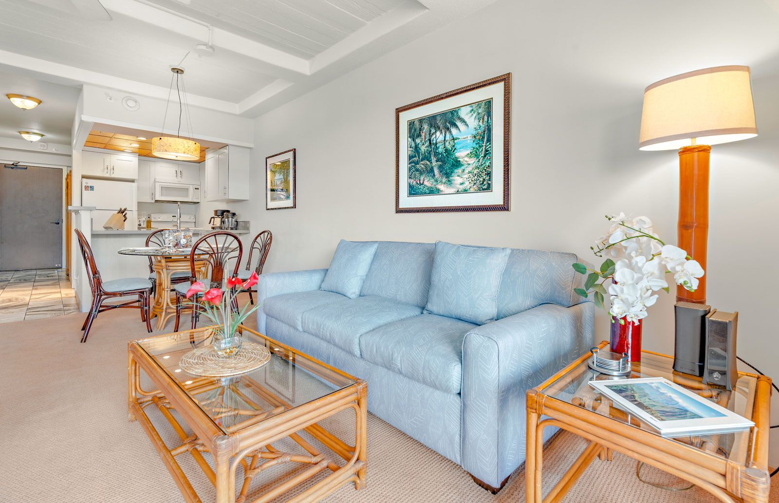 TV, DVD player, stereo