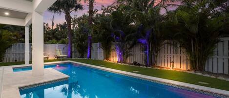 A heated pool