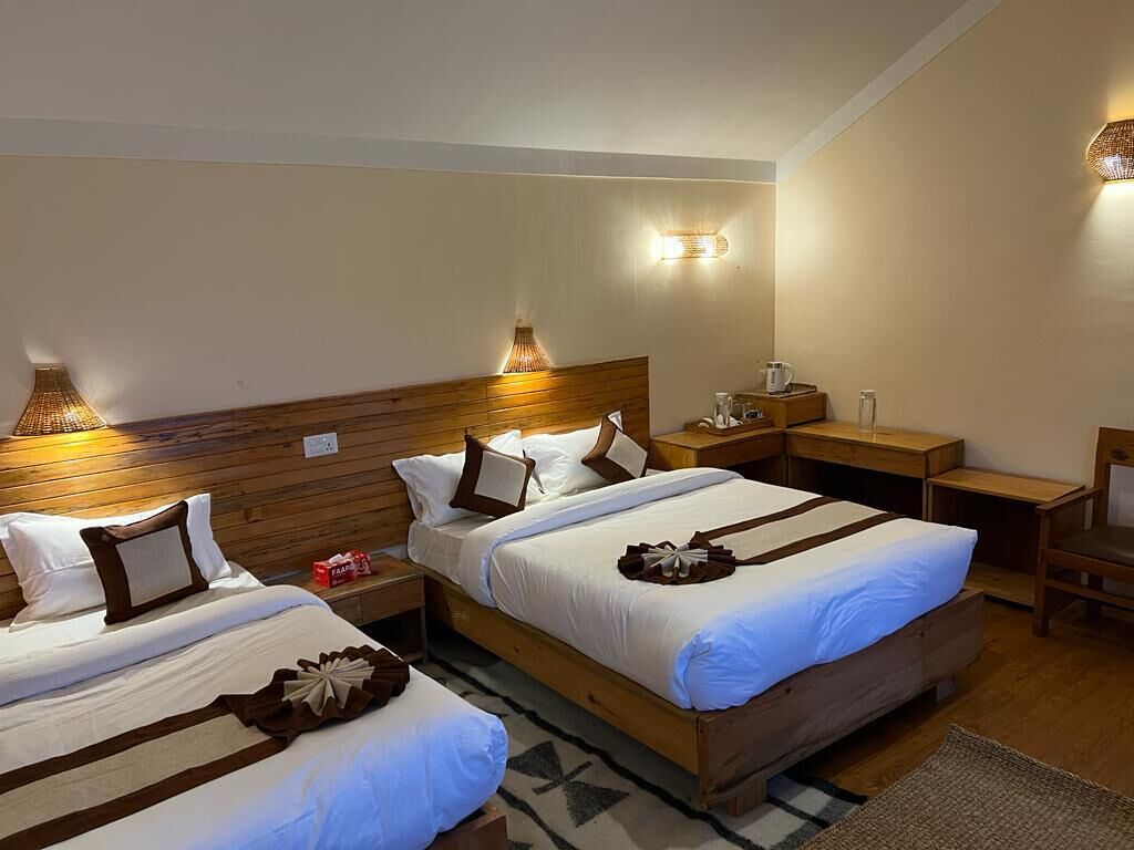 Deluxe Double Room, Mountain View, Garden Area | Desk, free WiFi, bed sheets