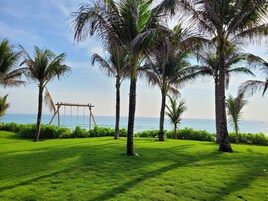 Playa privada, arena blanca